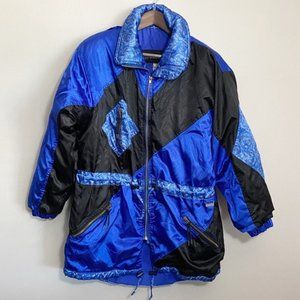 Vintage Edelweiss Floral Patchwork Ski Jacket